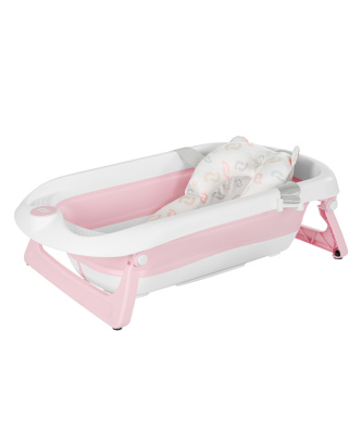 Складная силиконовая ванночка Carrello Mira с анатомическим вкладышем  Blush Pink